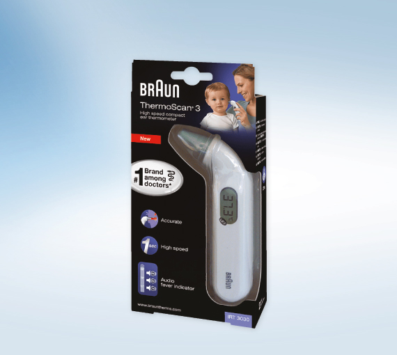 BRAUN ThermoScan®3 - IRT3030 ++ OHRTHERMOMETER ++ sofort lieferbar ++